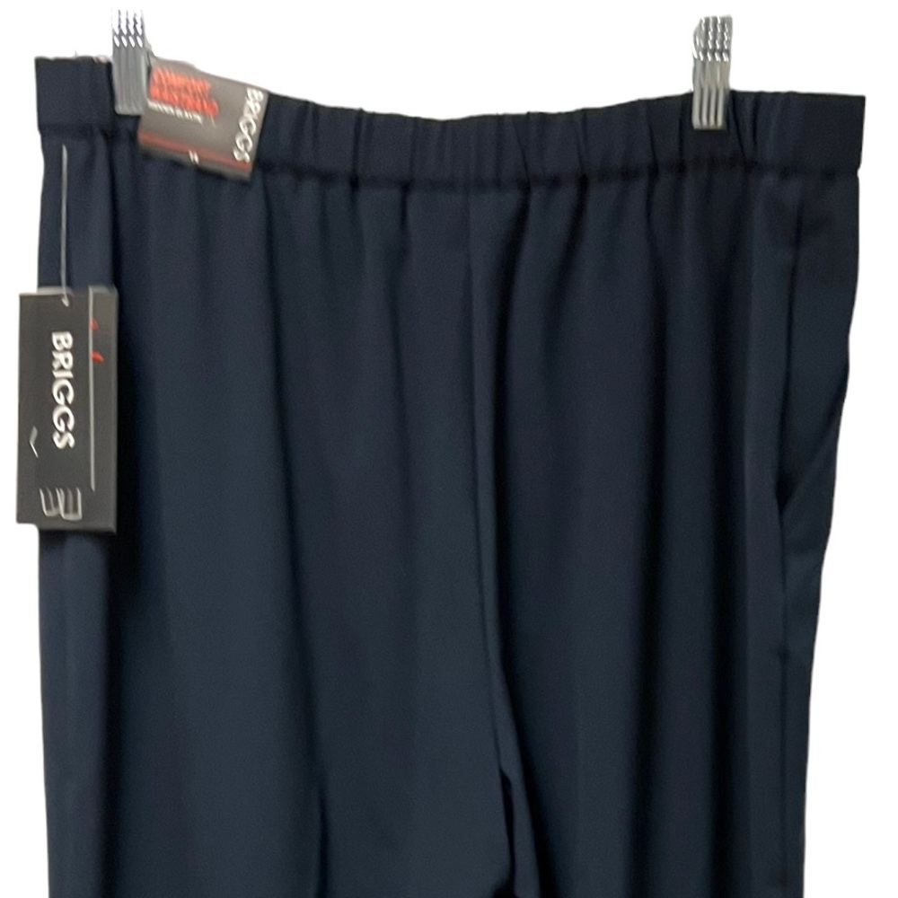Briggs New York Comfort Waistband Navy Blue Pants Hidden Elastic Wpockets 14 NWT - Picture 8 of 13